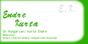 endre kurta business card